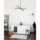Alora Canada - CH548637MBSM - Six Light Chandelier - Willow - Matte Black/Smoked Solid Glass