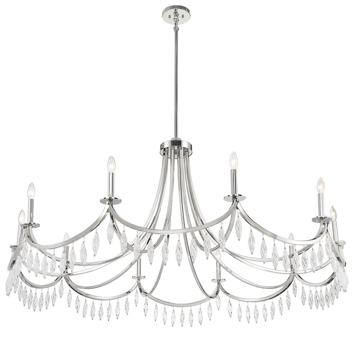 Savoy House - 1-1805-10-109 - Ten Light Chandelier - Kameron - Polished Nickel