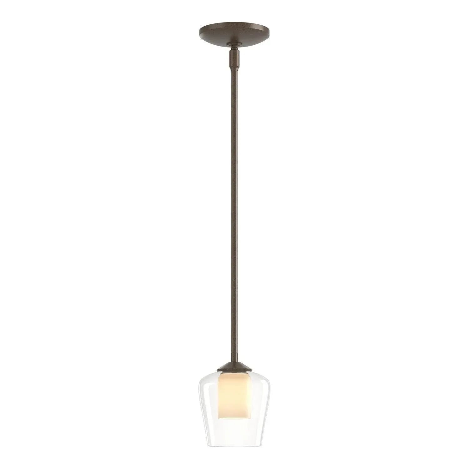 Hubbardton Forge - 188600-SKT-MULT-05-ZU0291 - One Light Mini Pendant - Simple Lines - Bronze