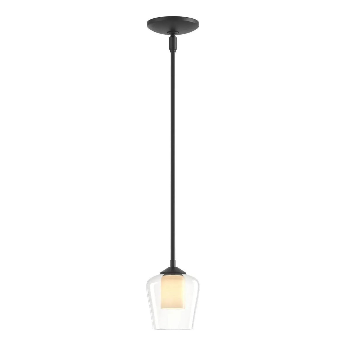 Hubbardton Forge - 188600-SKT-MULT-10-ZU0291 - One Light Mini Pendant - Simple Lines - Black