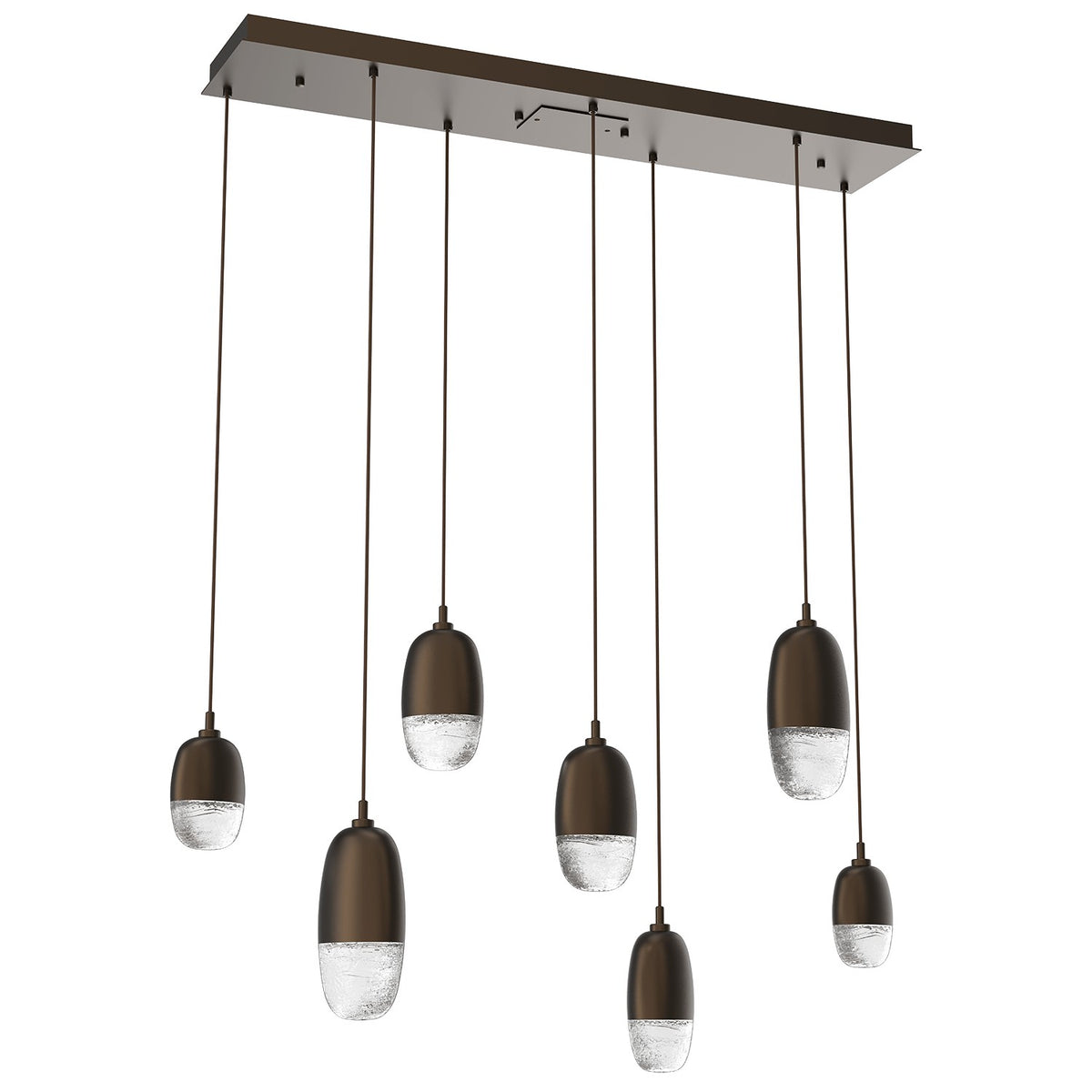 Hammerton Studio - PLB0079-07-FB-PC-C01-L1 - LED Pendant - Pebble - Flat Bronze