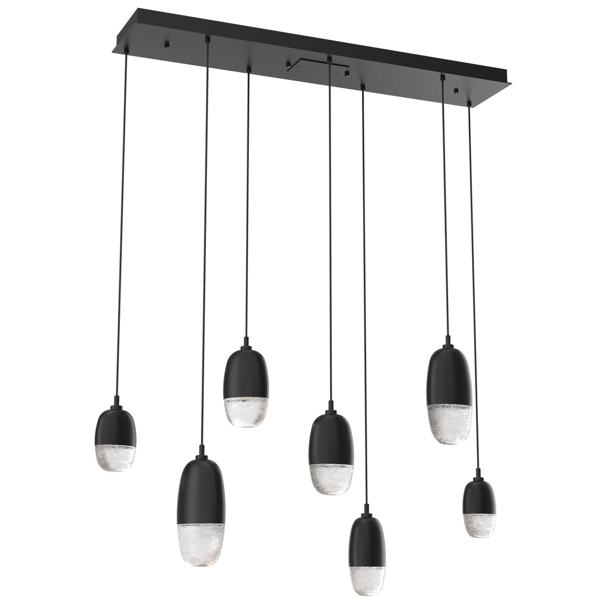 Hammerton Studio - PLB0079-07-MB-PC-C01-L3 - LED Pendant - Pebble - Matte Black