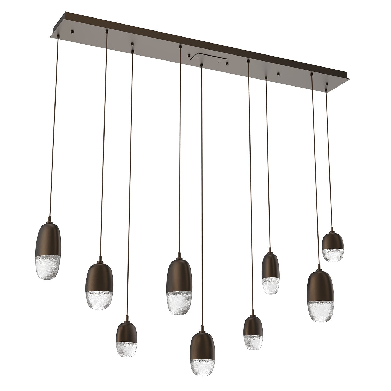 Hammerton Studio - PLB0079-09-FB-PC-C01-L1 - LED Pendant - Pebble - Flat Bronze