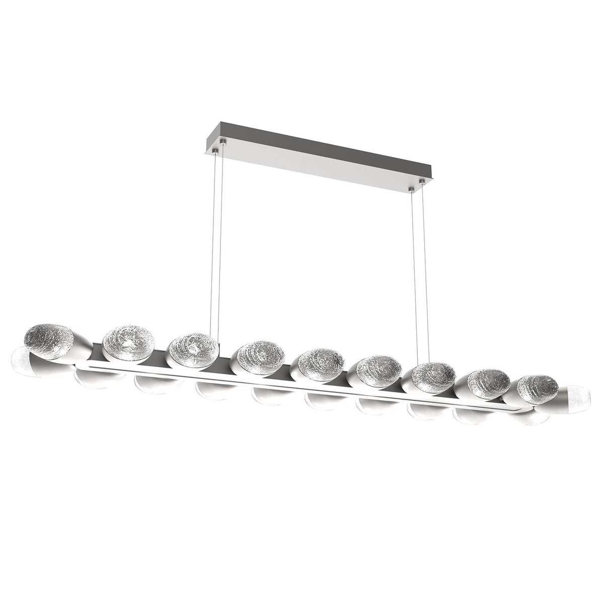 Hammerton Studio - PLB0079-60-BS-PC-CA1-L1 - LED Linear Suspension - Pebble - Beige Silver