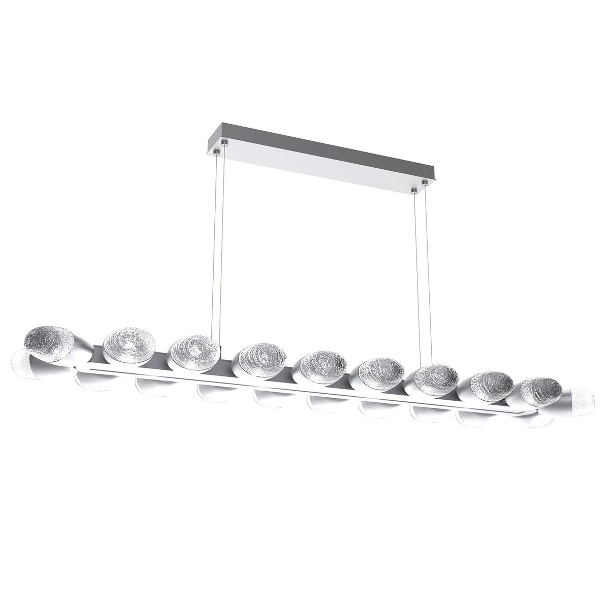 Hammerton Studio - PLB0079-60-CS-PC-CA1-L1 - LED Linear Suspension - Pebble - Classic Silver