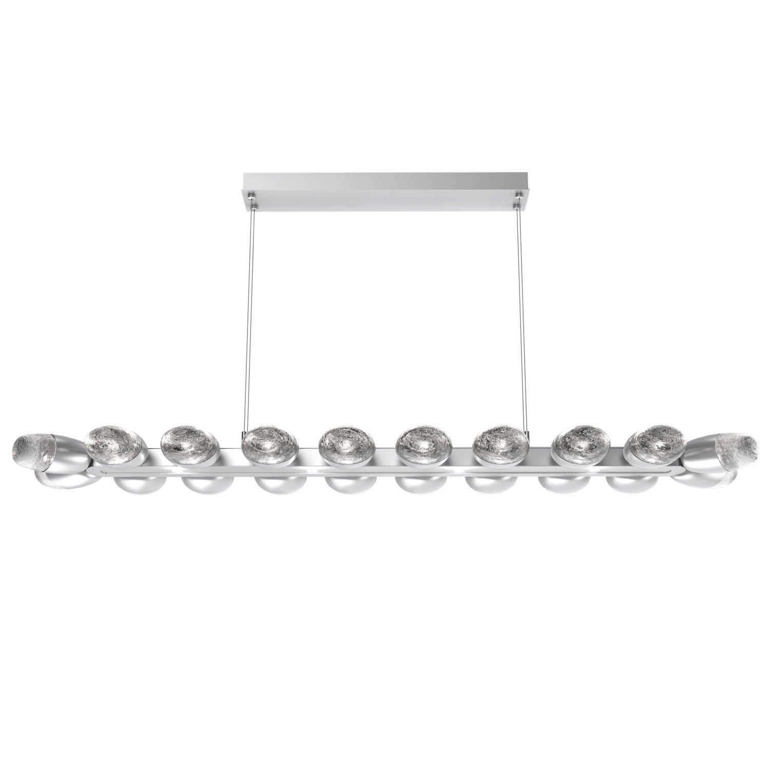 Hammerton Studio - PLB0079-60-CS-PC-CA1-L3 - LED Linear Suspension - Pebble - Classic Silver