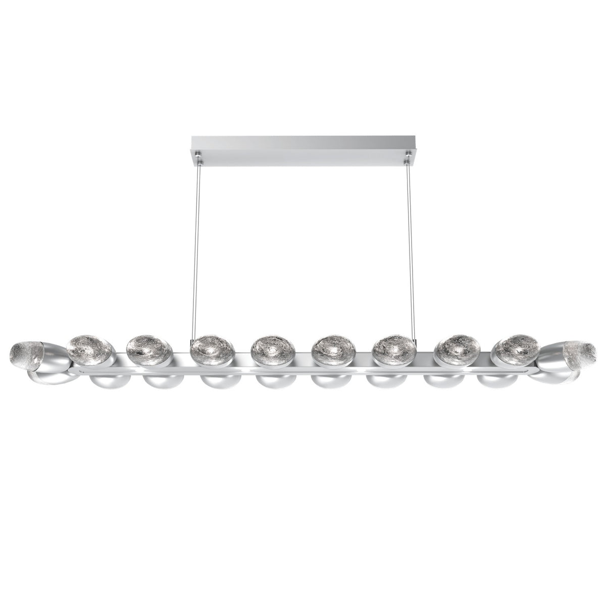 Hammerton Studio - PLB0079-60-CS-PC-CA1-L3 - LED Linear Suspension - Pebble - Classic Silver