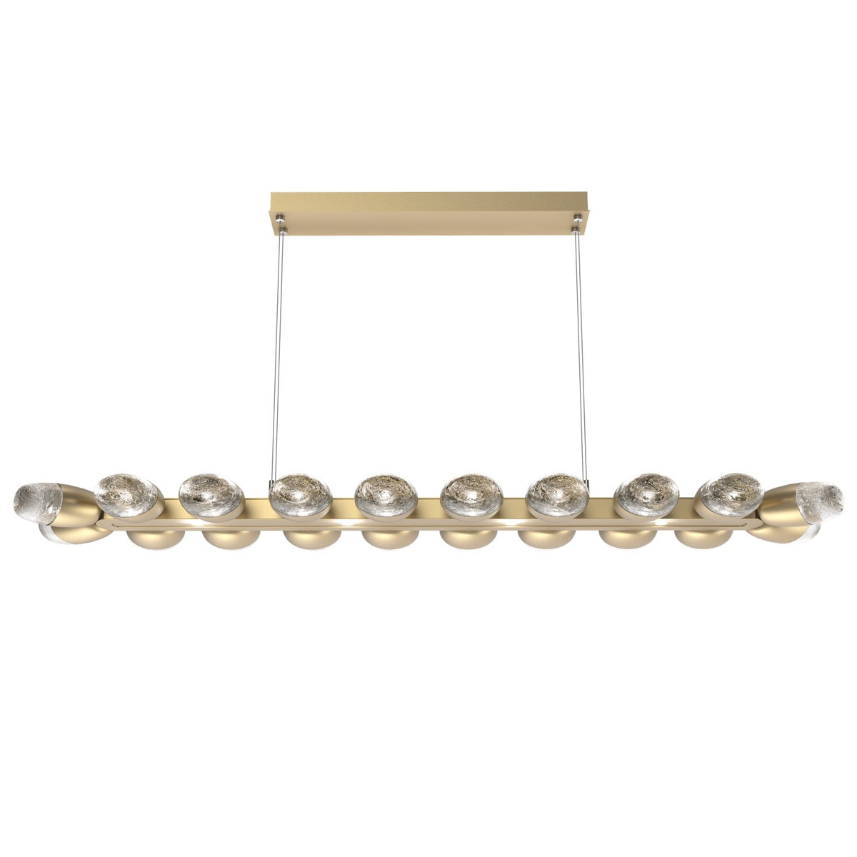 Hammerton Studio - PLB0079-60-GB-PC-CA1-L3 - LED Linear Suspension - Pebble - Gilded Brass