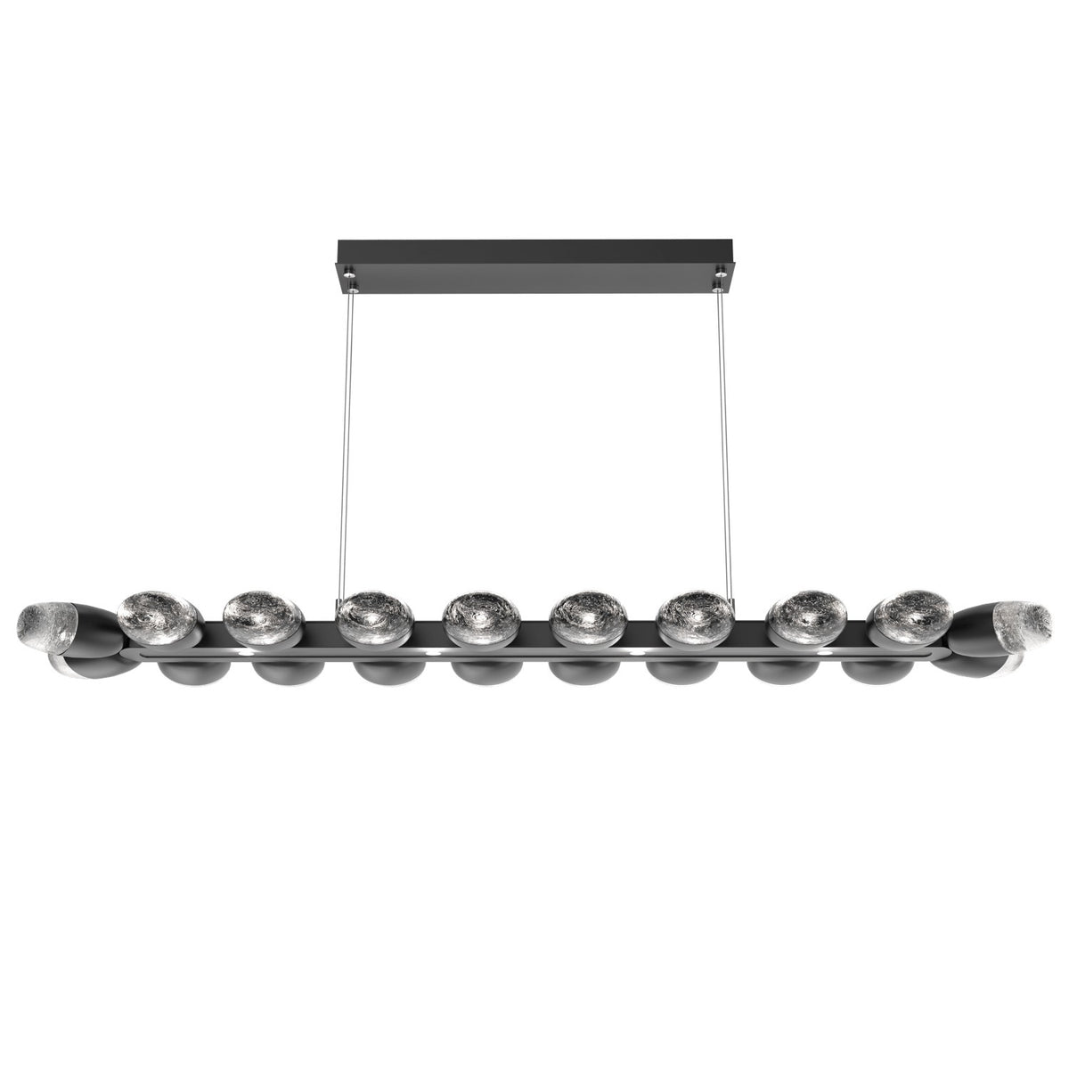 Hammerton Studio - PLB0079-60-MB-PC-CA1-L3 - LED Linear Suspension - Pebble - Matte Black
