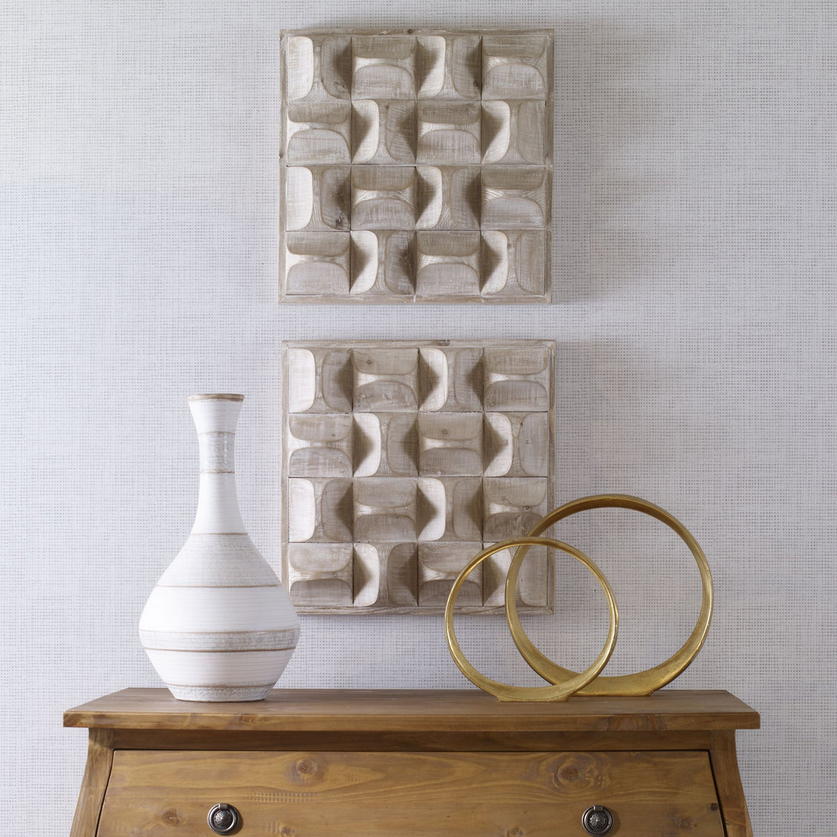Uttermost - 04329 - Wall Decor - Pickford - Natural Wash And Ivory Highlights