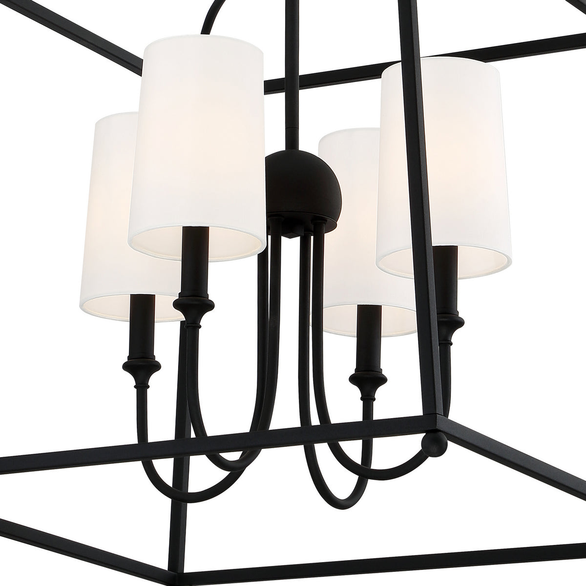 Crystorama - 2244-BF - Quatre lumières Suspendu - Sylvan - Forgé en noir