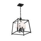 Crystorama - 2245-BF - Quatre lumières Suspendu - Sylvan - Forgé en noir