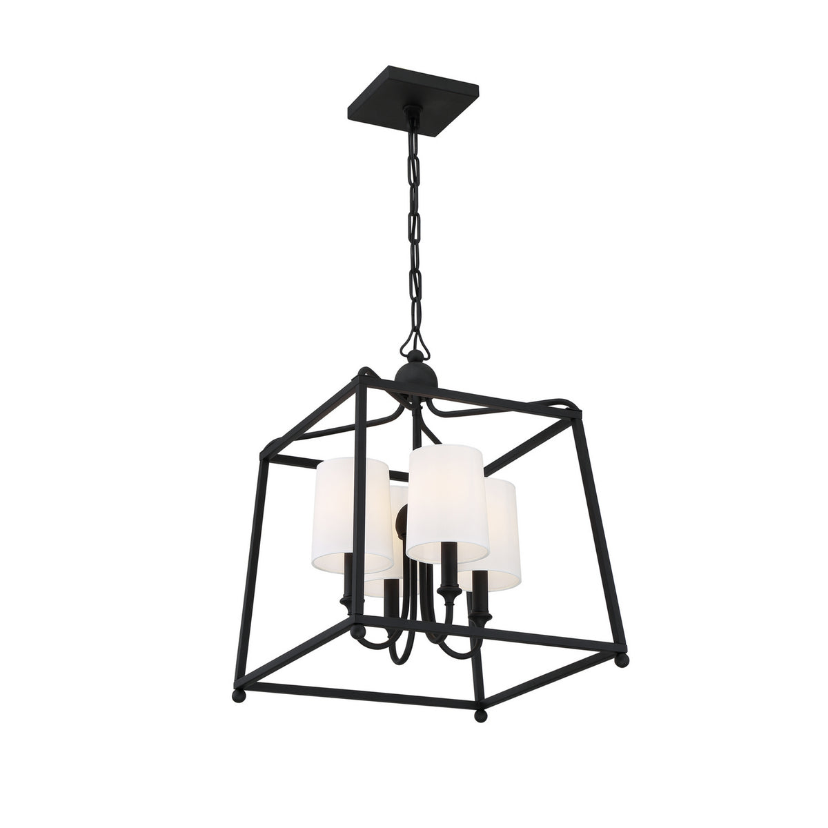 Crystorama - 2245-BF - Quatre lumières Suspendu - Sylvan - Forgé en noir