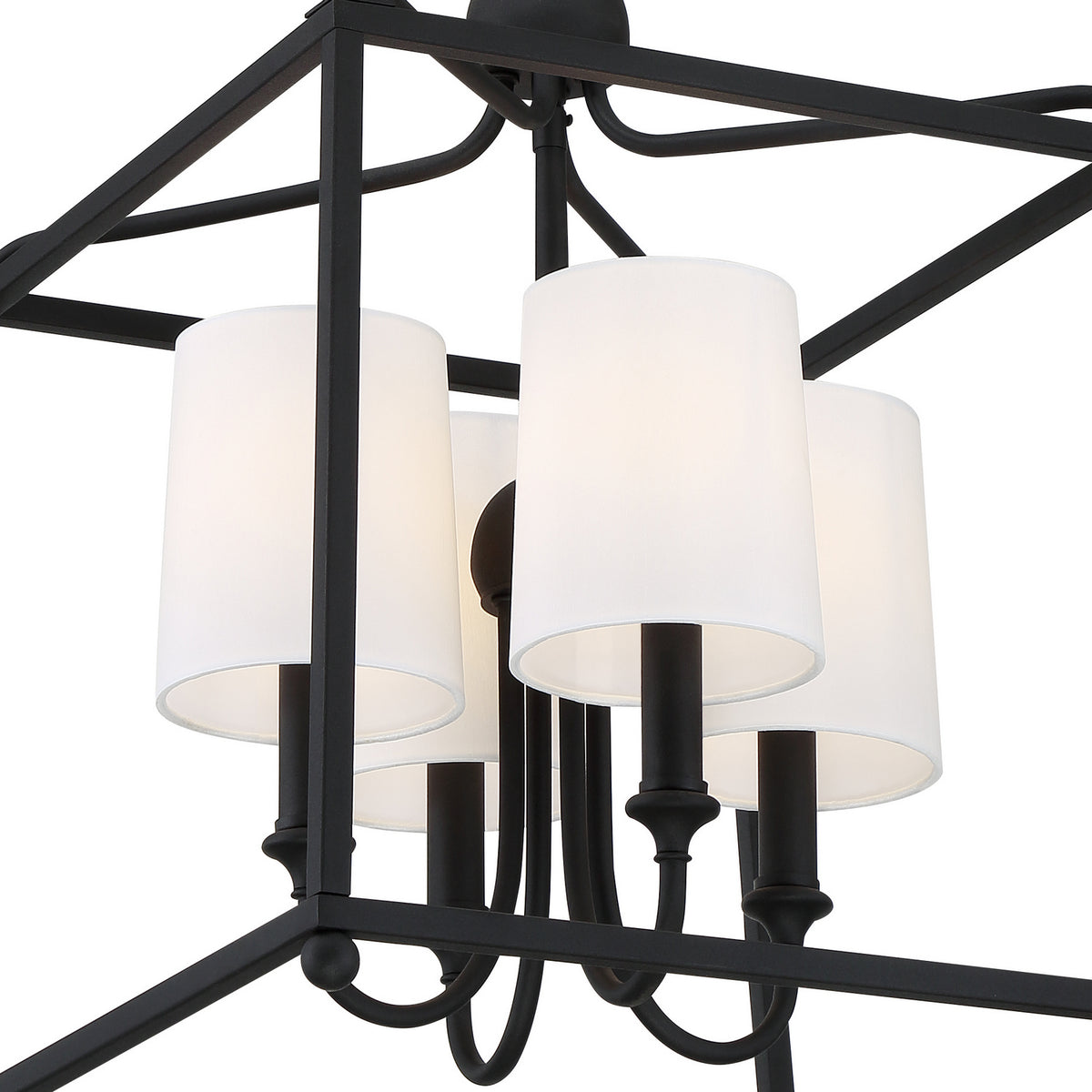 Crystorama - 2245-BF - Quatre lumières Suspendu - Sylvan - Forgé en noir