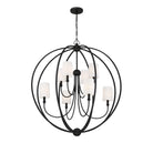 Crystorama - 2246-BF - Huit Lumières Suspendu - Sylvan - Forgé en noir