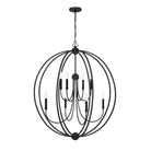 Crystorama - 2246-BF - Huit Lumières Suspendu - Sylvan - Forgé en noir