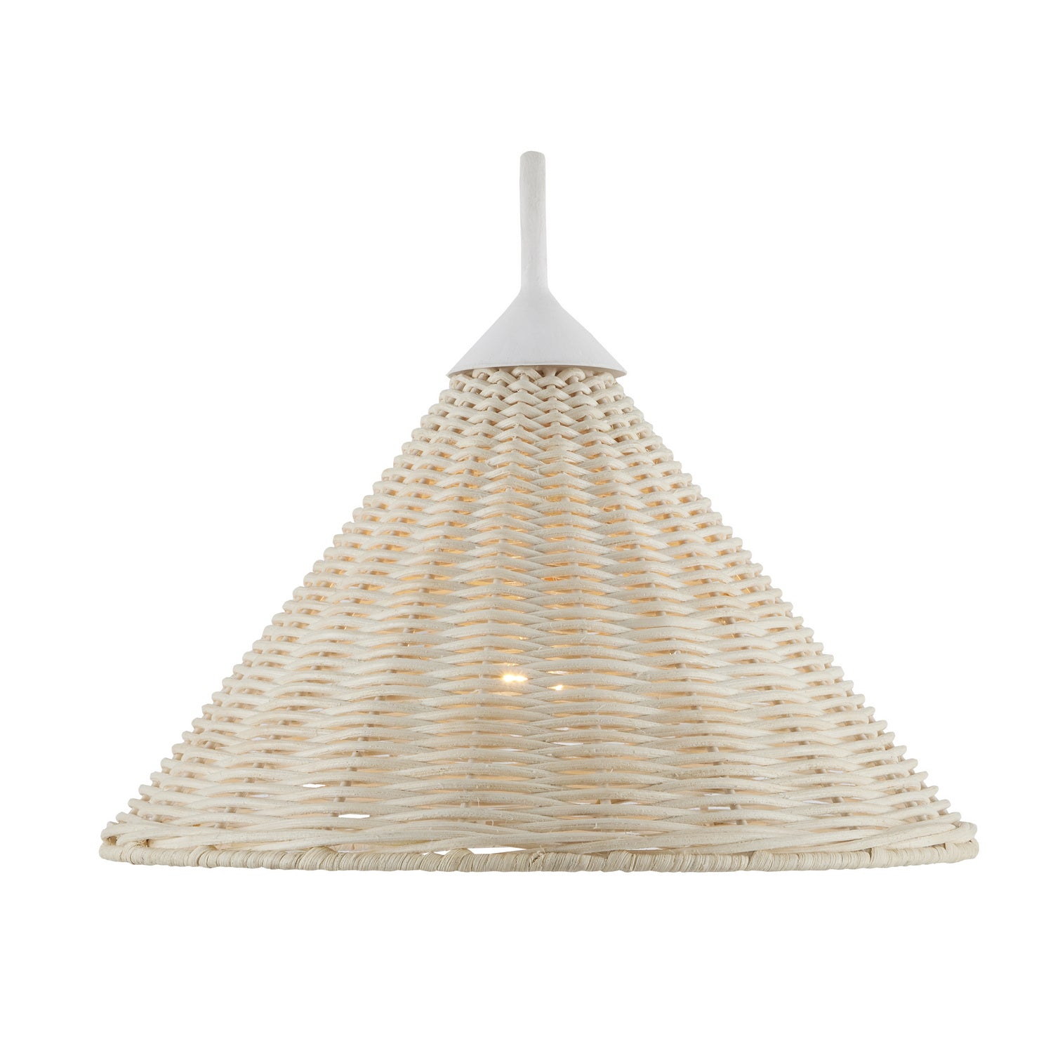 Currey and Company - 5000-0219 - One Light Wall Sconce - Basket Collection - White/Bleached Natural