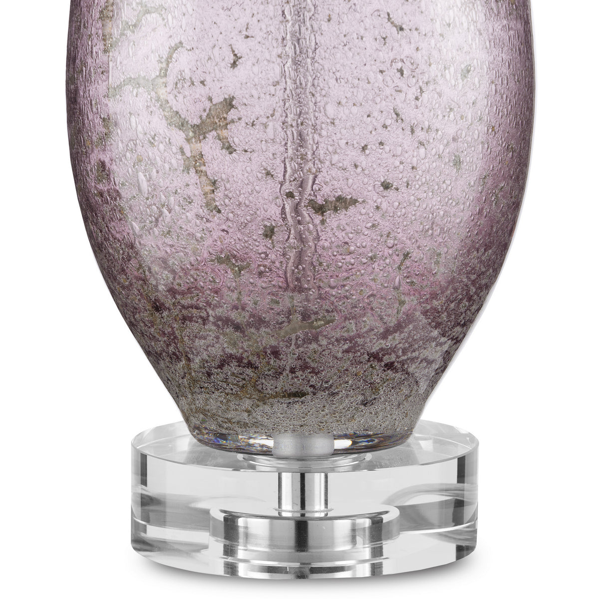 Currey and Company - 6000-0854 - One Light Table Lamp - Optimist Collection - Purple/Clear/Antique Nickel