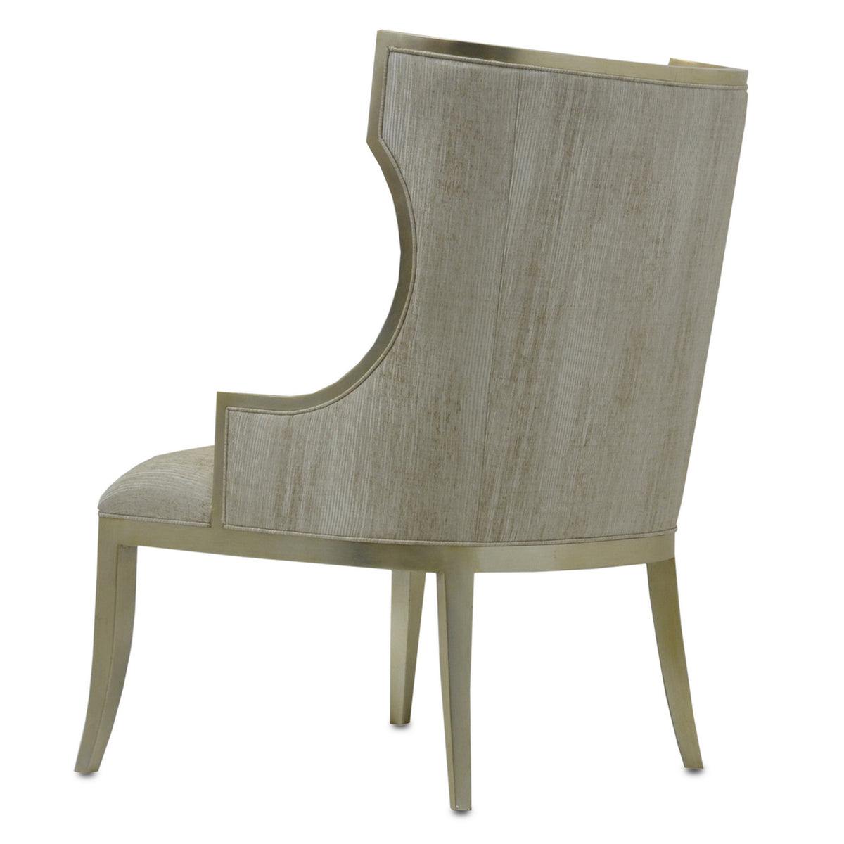 Currey and Company - 7000-0642 - Chaise - Collection Garson - Argent/Linge de classement frais