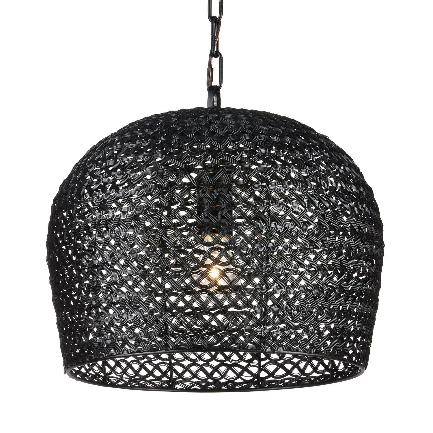 Currey and Company - 9000-0960 - Une lumière Suspension Collection Piero - Noir satiné