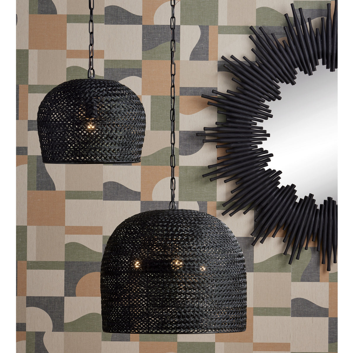 Currey and Company - 9000-0960 - One Light Pendant - Piero Collection - Satin Black