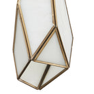 Currey and Company - 9000-1033 - One Light Pendant - Glace Collection - White/Antique Brass