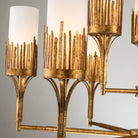 Lucas + McKearn - CH20319G-9 - Neuf Lumières Suspendu - Herbe à scie - Feuille d'or