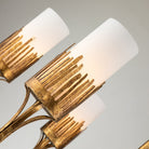 Lucas + McKearn - CH20319G-9 - Neuf Lumières Suspendu - Herbe à scie - Feuille d'or
