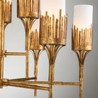 Lucas + McKearn - CH20319G-6 - Six lampes Suspendu - Herbe à scie - Feuille d'or