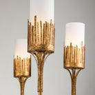 Lucas + McKearn - CH20319G-6 - Six lampes Suspendu - Herbe à scie - Feuille d'or