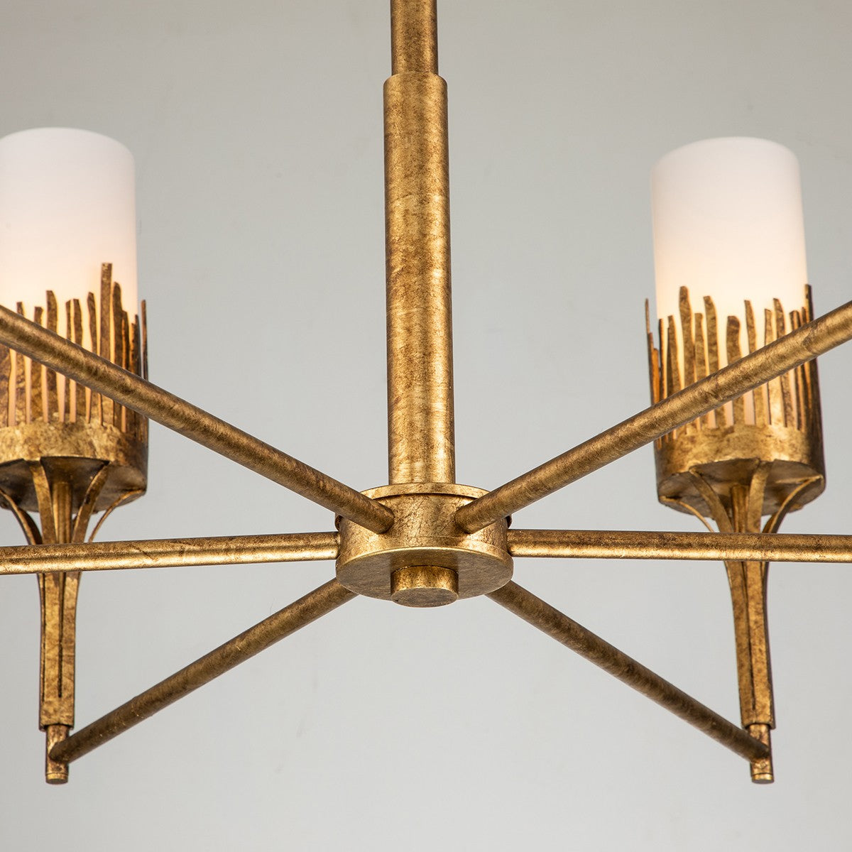 Lucas + McKearn - CH20319G-6 - Six lampes Suspendu - Herbe à scie - Feuille d'or