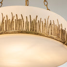 Lucas + McKearn - PD20319G-3 - Trois lumières Suspension - Herbe à scie - Feuille d'or