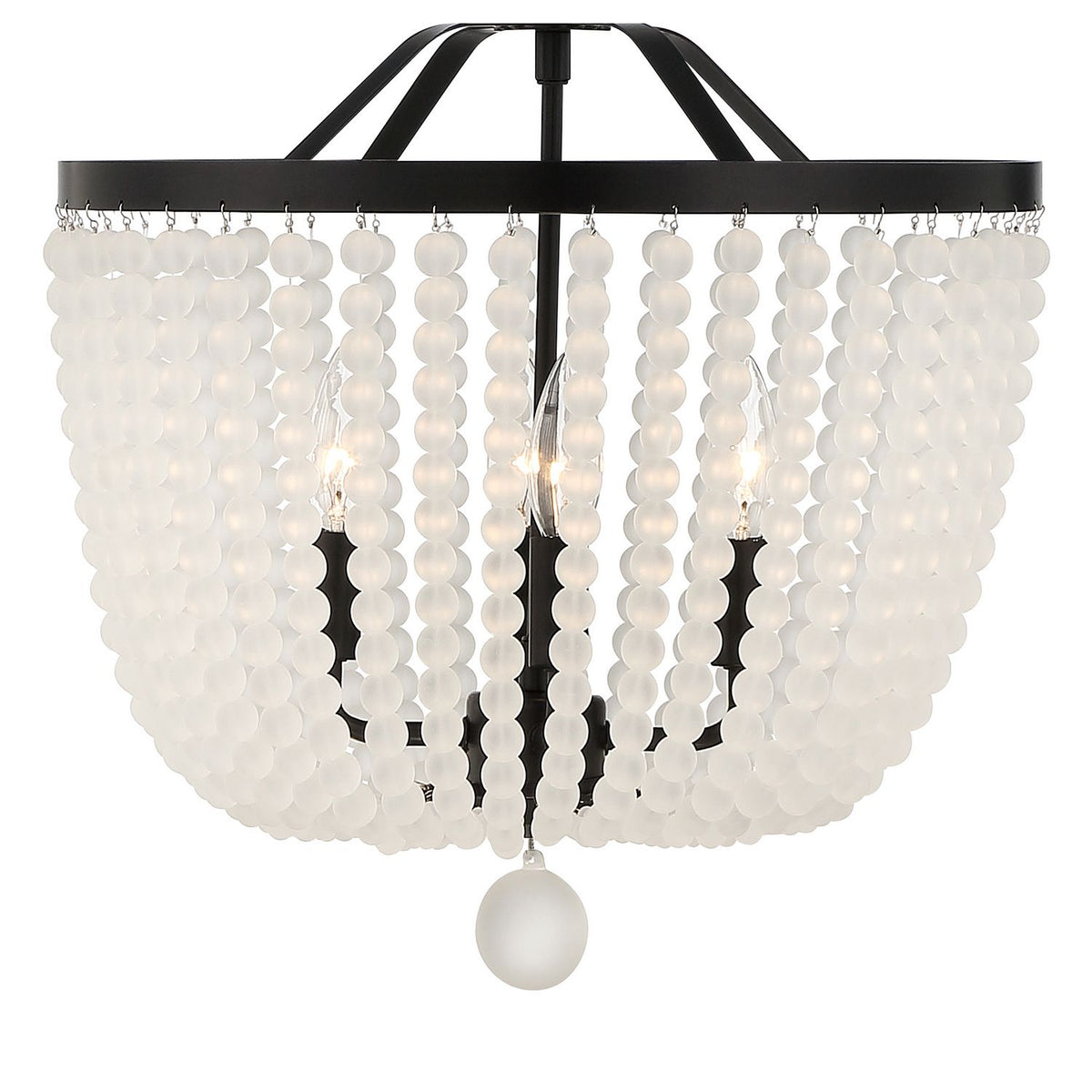 Crystorama - 604-MK-FR_CEILING - Four Light Semi Flush Mount - Rylee - Matte Black
