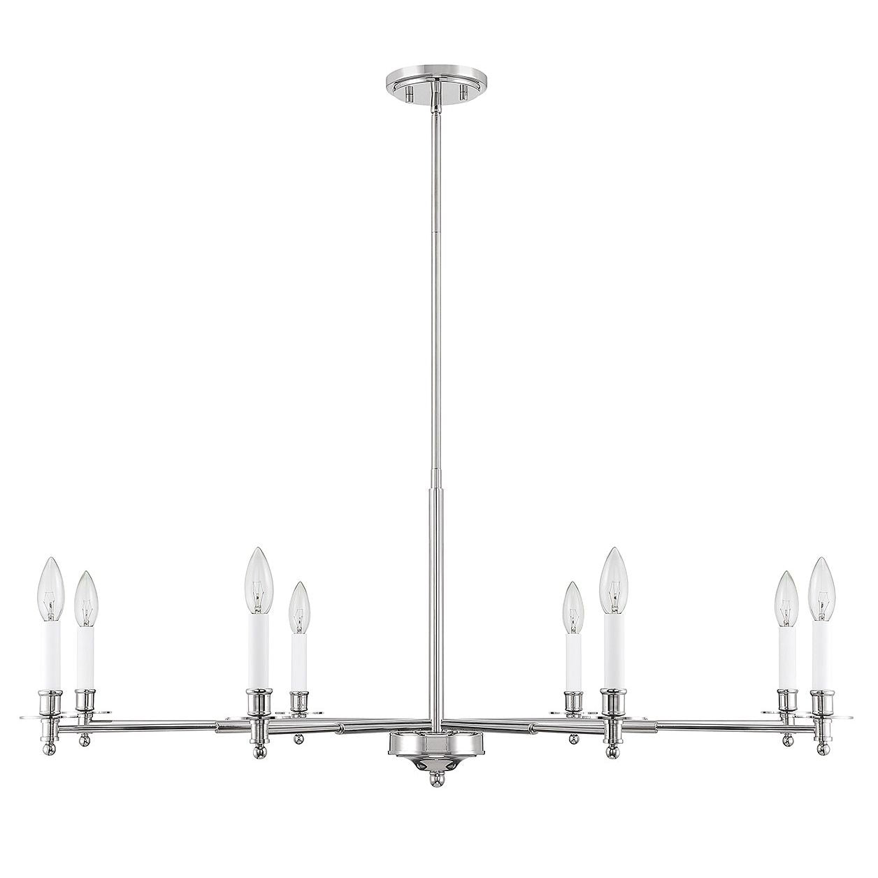 Savoy House - 1-4412-8-109 - Eight Light Chandelier - Jasmine - Polished Nickel