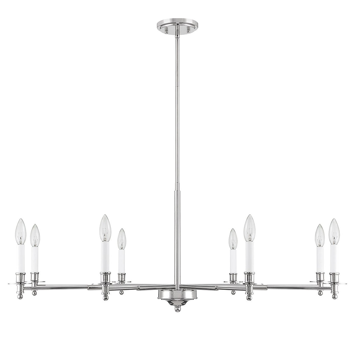 Savoy House - 1-4412-8-109 - Eight Light Chandelier - Jasmine - Polished Nickel
