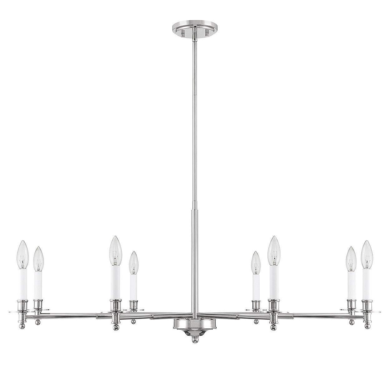 Savoy House - 1-4412-8-109 - Eight Light Chandelier - Jasmine - Polished Nickel