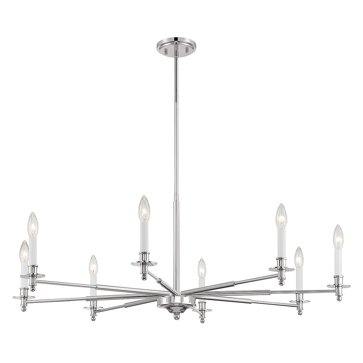 Savoy House - 1-4412-8-109 - Eight Light Chandelier - Jasmine - Polished Nickel