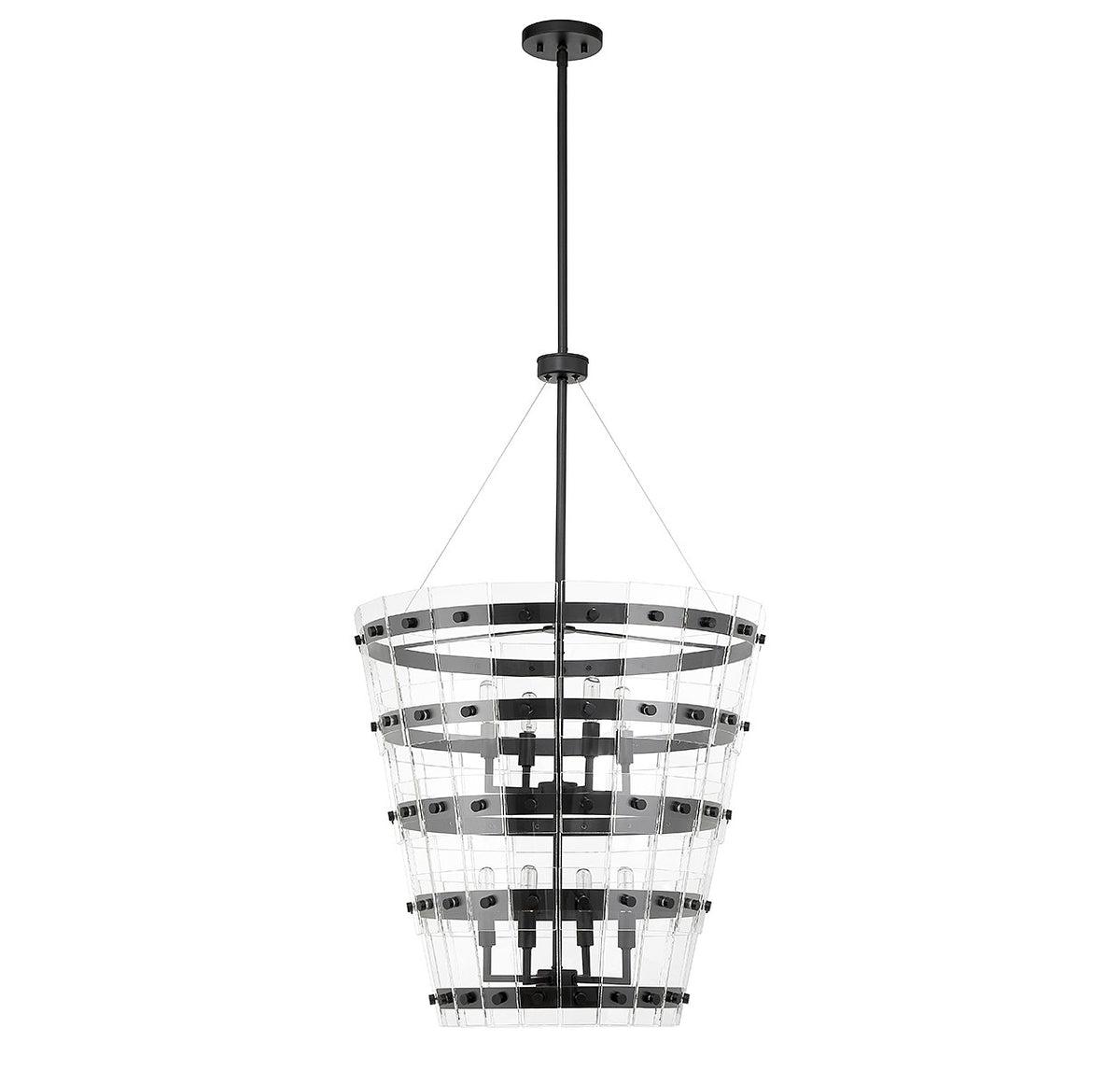 Savoy House - 7-8859-8-89 - Eight Light Pendant - Ventari - Matte Black