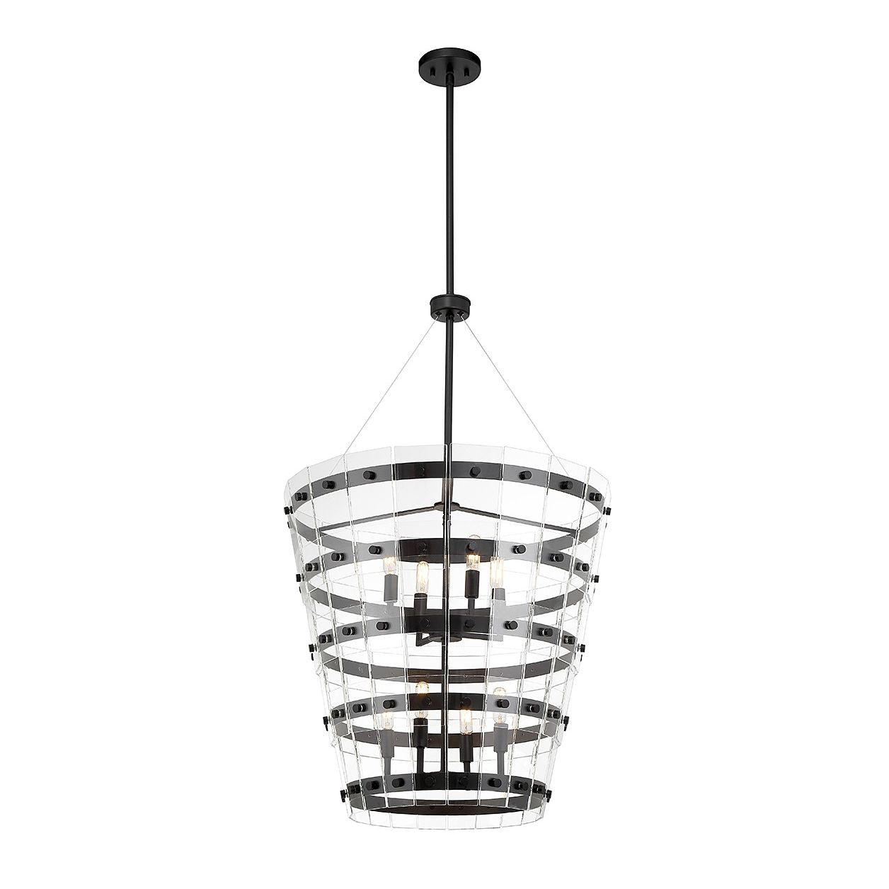 Savoy House - 7-8859-8-89 - Eight Light Pendant - Ventari - Matte Black