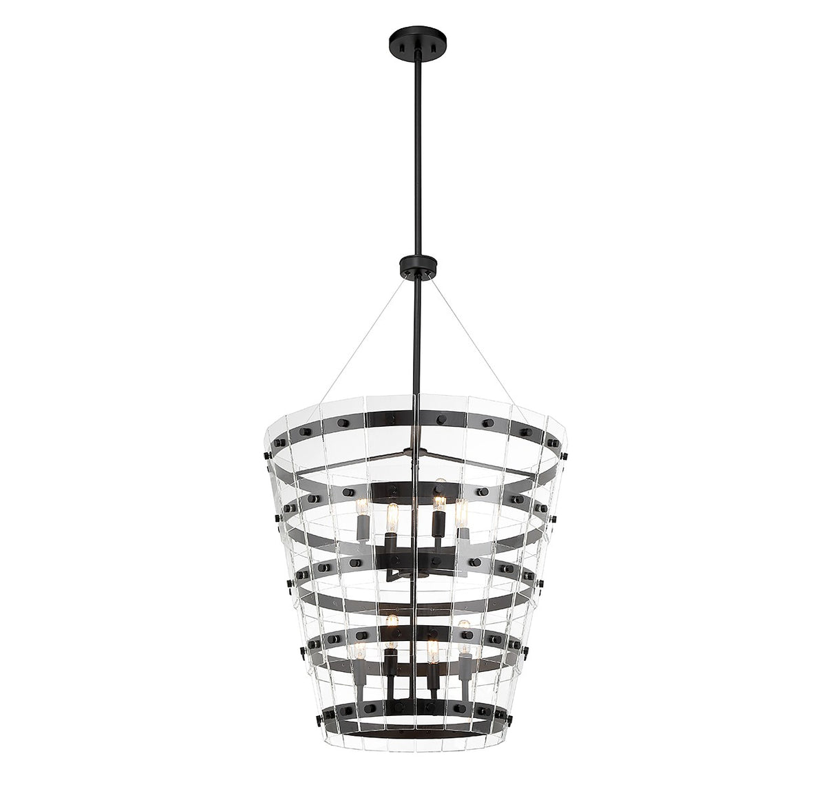 Savoy House - 7-8859-8-89 - Eight Light Pendant - Ventari - Matte Black