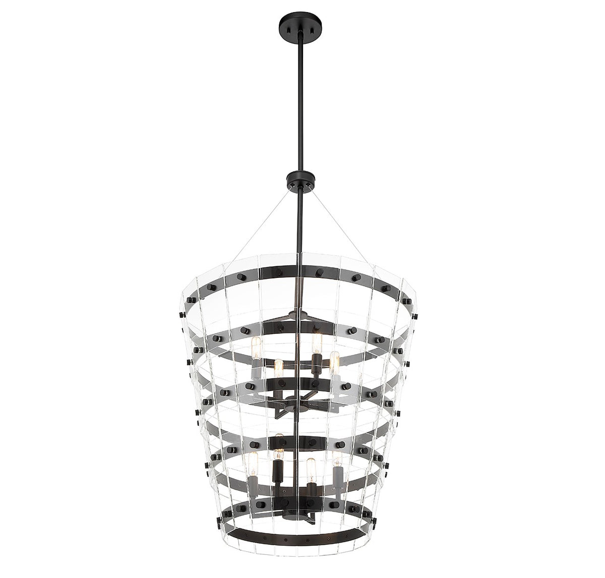 Savoy House - 7-8859-8-89 - Eight Light Pendant - Ventari - Matte Black