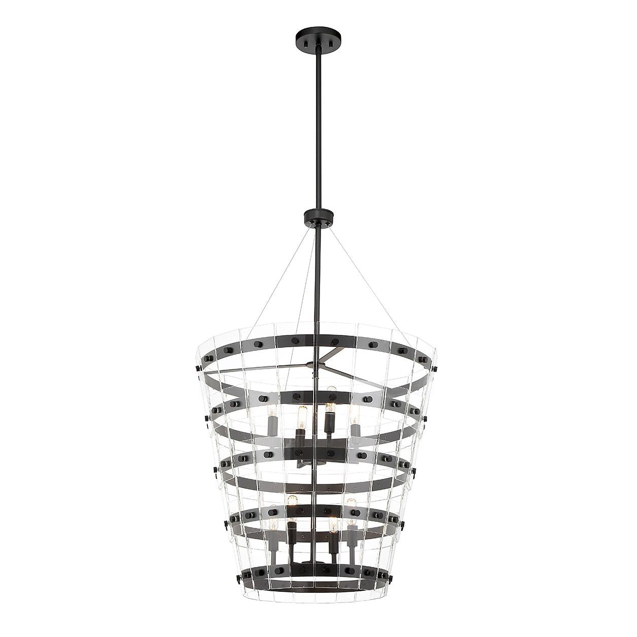 Savoy House - 7-8859-8-89 - Eight Light Pendant - Ventari - Matte Black