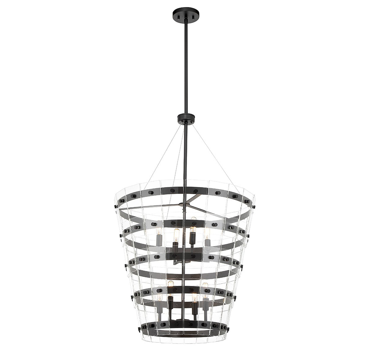 Savoy House - 7-8859-8-89 - Eight Light Pendant - Ventari - Matte Black