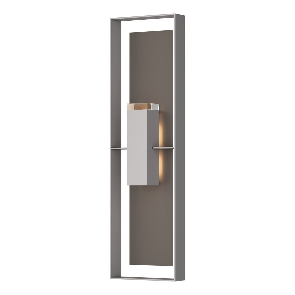 Hubbardton Forge - 302608-SKT-78-77-ZM0736 - Two Light Outdoor Wall Sconce - Shadow Box - Coastal Burnished Steel