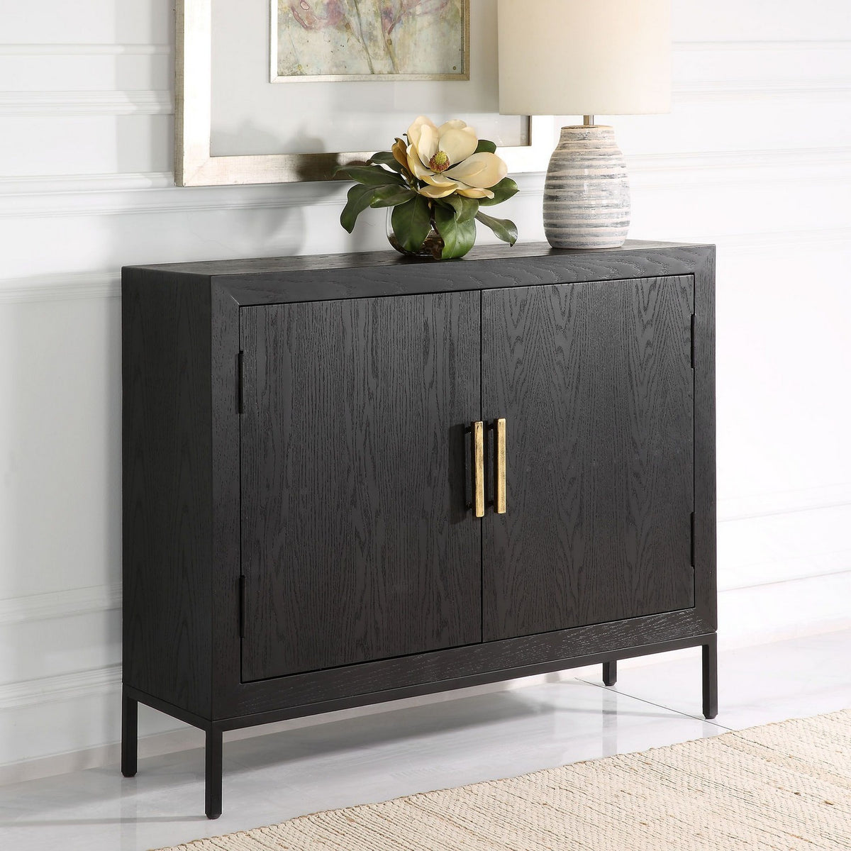 Uttermost - 22891 - Cabinet - Front Range - Dark Ebony Oak