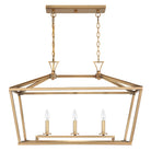 Savoy House - 1-423-3-322 - Three Light Linear Chandelier - Townsend - Warm Brass