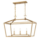 Savoy House - 1-423-3-322 - Three Light Linear Chandelier - Townsend - Warm Brass