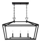 Savoy House - 1-423-3-89 - Three Light Linear Chandelier - Townsend - Matte Black