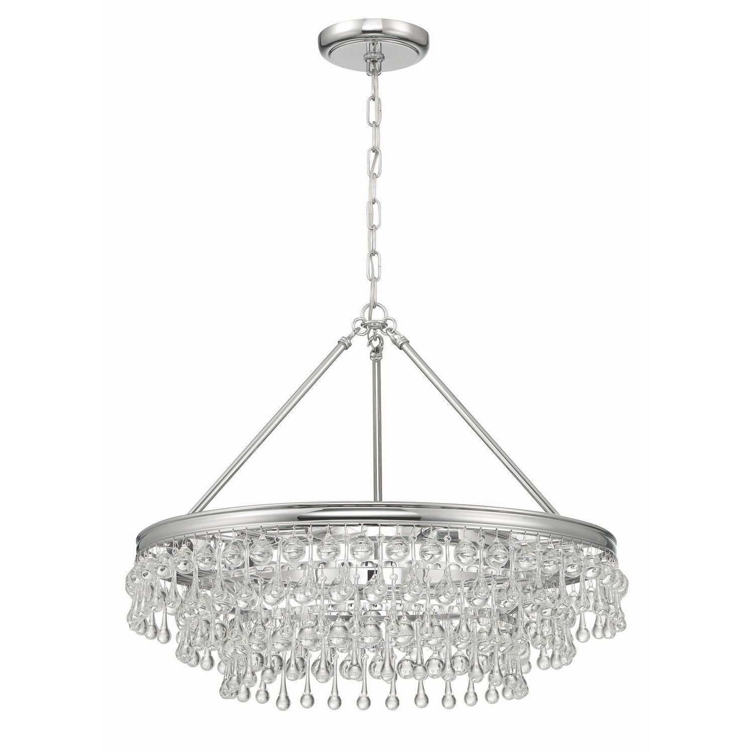 Crystorama - 237-CH - Six Light Chandelier - Calypso - Polished Chrome