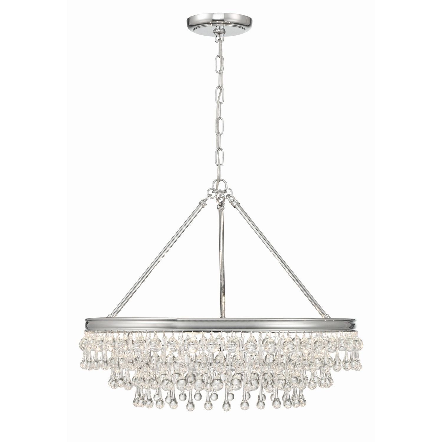 Crystorama - 237-CH - Six Light Chandelier - Calypso - Polished Chrome